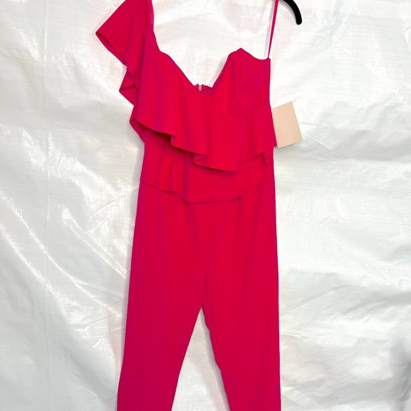 Alexia Admor for Boston Proper Pink One Shoulder Jumpsuit -6 - Picture 2 of 8